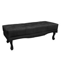 Recamier Decorativo 195cm Loewe Suede Pés De Madeira Preto