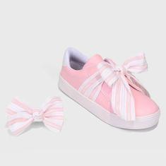 Tênis Infantil Tininha Laço Bicolor Menina-Feminino