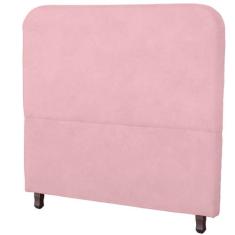 Cabeceira Casal Estofada para Cama Box Lizza Veludo - Bem Rylex, rosa 