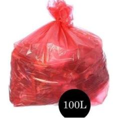 Saco De Lixo Comum Vermelho 100Lts Pct C/100 Un