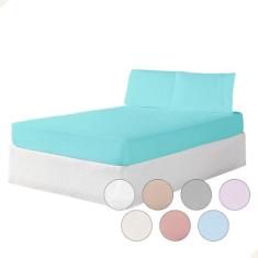 Kit Jogo de Lençol Queen 3 Peças Paris 100% Algodão 150 Fios - MR Enxo