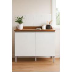 Balcão Bartira Jaspe 2 Portas de Bater 1 Prateleira Interna Com Tampo - 120,1cm de Largura