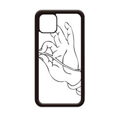Capa Culture Hand Lotus Line Desenho Padrão para iPhone 11 Pro Max para Apple Mobile Case Shell