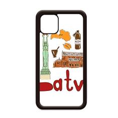Capa Latvia National Symbol Landmark Pattern para iPhone 12 Pro Max para Apple Mini Mobile Case Shell