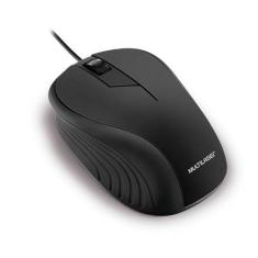 Mouse Emborrachado Pt Usb Mo222 - Multilaser, Preto