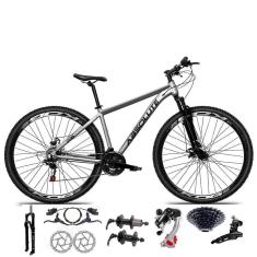Bicicleta Aro 29 Absolute Nero 5 Câmbios Shimano 24v K7 11/32 Freios Disco Hidráulicos Susp. Trava-Unissex