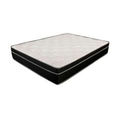 Cama Box Baú Viúva 128 Tecido Branco Com Colchão Paris De Molas Preto 26x128x188