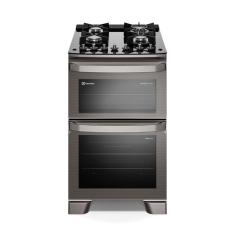 Fogão 4 Bocas Electrolux Cinza Experience Mesa Vidro, 2 Fornos E Perfectcook360 (fe4dg) 220v