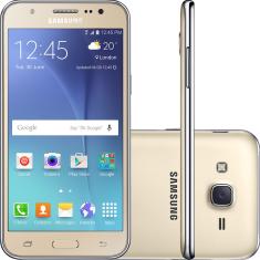 Smartphone Samsung Galaxy J5 Duos Dual Chip Android 5.1 Tela 5" 16GB 4G Wi-Fi Câmera 13MP - Dourado