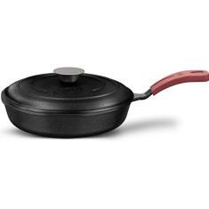 MTA FRIGIDEIRA COM TAMPA DE FERRO FORNO FOGAO FERRO FUNDIDO N°24/1,9L - CABO DE SILICONE