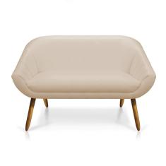 Namoradeira Giovana 02 Lugares Corino Castanho Bege