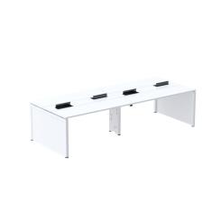 Mesa de Plataforma Dupla para 4 Pessoas Corporativa 280x140/4p Branco