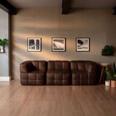 Sofá Guldi Popup com 2 Módulos Canto e Central Corino Café