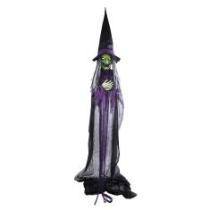 Boneco Bruxa Vanda Decoração Halloween Com Som E Luz