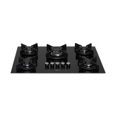 Cooktop Fischer 5 Bocas Infinity Gás Mesa Vidro Preto - Bivolt