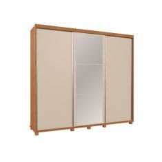 Guarda Roupa Casal Berlin C/Espelho 100% MDF Camas  Fenix