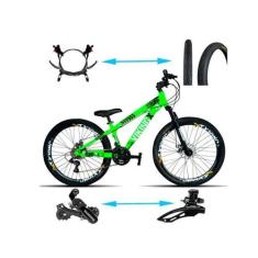 Bicicleta Viking Aro 26 TuffX25/30 Vmaxx Freio Hidráulico 21V Verde Ne