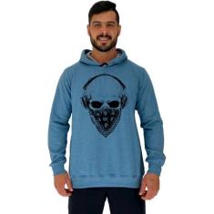 Blusa Moletom Tradicional Com Touca MXD Conceito Caveira De Bandana, A