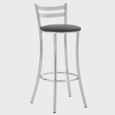 Banqueta Alta em Aço com Encosto Unimóvel