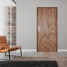 Kit Porta de Madeira 210x80cm Batente 9cm Fechadura Stilo Rodam