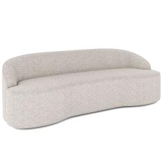 Sofá 4 Lugares Curvo Sala de Estar Living Lótus D02 Linho Cru 280 cm D-461 - Lyam