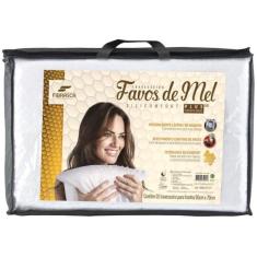 Travesseiro Lavável Favos de Mel Suporte Macio Fibrasca, 1 unidade