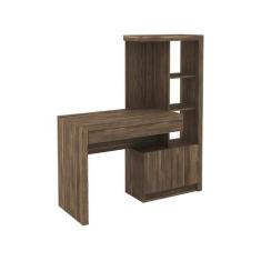 Escrivaninha Mesa Escritório com Estante Me4143 1 Gaveta 2 Portas 122,