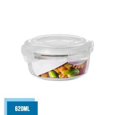 Pote Vidro Hermético 4 Travas Redondo 620ml Marmita