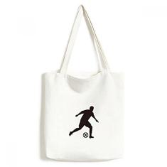 Bolsa de compras casual de lona com contornos de futebol de futebol