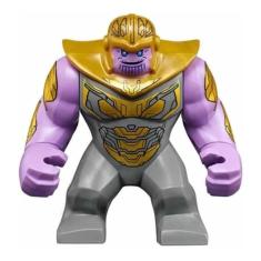 Boneco Big Blocos De Montar Thanos Vingadores Armadura Cinza