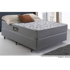 Cama Box Casal Espuma 138x188cm Black Herval Cinza