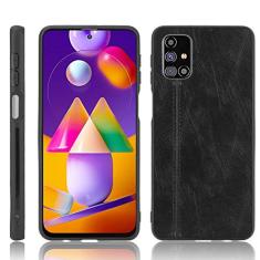 Capa adequada para Samsung Galaxy M31S, capa de celular estilo couro, proteção robusta 360° protege seu telefone capa de cor retrô para Samsung Galaxy M31S