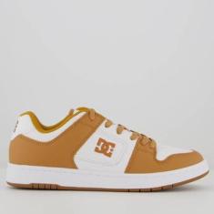 Tênis DC Manteca 4 Branco e Marrom-Masculino