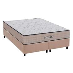 Cama Box Queen: Colchão Espuma D33 Orthoflex Milão + Base Crc Suede Clean (158x198)