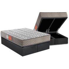 Conjunto Box Baú Queen: Colchão Espuma Paropas D45 Pasquale Gray + Base Crc Suede Gray (158x198)