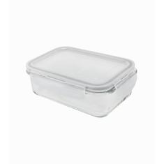 Oikos - Pote de Vidro 570ml Hermético com Trava Retangular