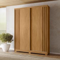 Guarda Roupa Casal 2 Portas Ripado 3 Gavetas Colorado