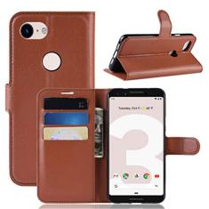 Capa para Google Pixel 3 Lite, carteira flip de couro PU premium com compartimento para cartão, suporte e fecho magnético [capa interior à prova de choque de TPU] Compatível com Google Pixel 3 Lite