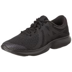 Nike Tênis de corrida masculino Revolution 4, Preto/preto, 6 Big Kid