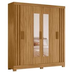 Guarda Roupa Casal Valença 6 Portas Ripado com Espelho - Moval