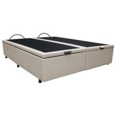 Base Box Baú para Cama Casal Queen 158x198cm Bipartido Liz S05 Sintéti