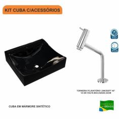 Kit Cuba Q440 Torneira Pratika 1060 Metal 1/4 Volta Compace