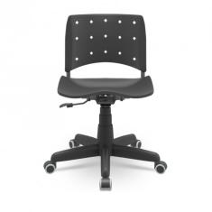 Cadeira para Escritório Secretária Giratória Plaxmetal Preto