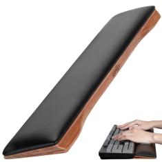 ASFSKY Descanso de Pulso para Teclado com Espuma de Memória, Base de Borracha Antiderrapante, Descanso de Pulso Ergonômico de Madeira para Teclado Mecânico, Durável E Fácil de Limpar para Equipe de Jo
