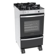 Fogao a Gas 4 Bocas Venax Maxi Vitreo Branco, Bivolt