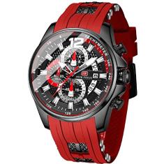 MINI FOCUS Relógio masculino jovem original esportivo de quartzo cronógrafo moda de silicone relógios