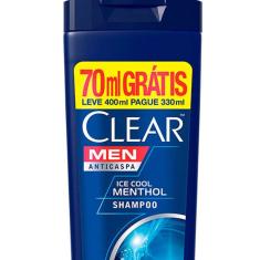 Shampoo Clear Men Ice Cool Menthol Leve 400ml Pague 330ml