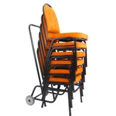 06 Cadeiras Para Hotel E Auditório Linha Hotel Laranja