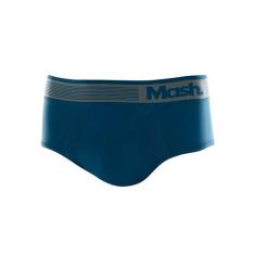 Cueca slip mash 713.02 microfibra sem costura t. p/gg, G, Az03, Azul d