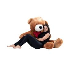 Urso De Pelúcia Gigante Teddy 1,70m - 307 - Luck Baby , Mel com laço v